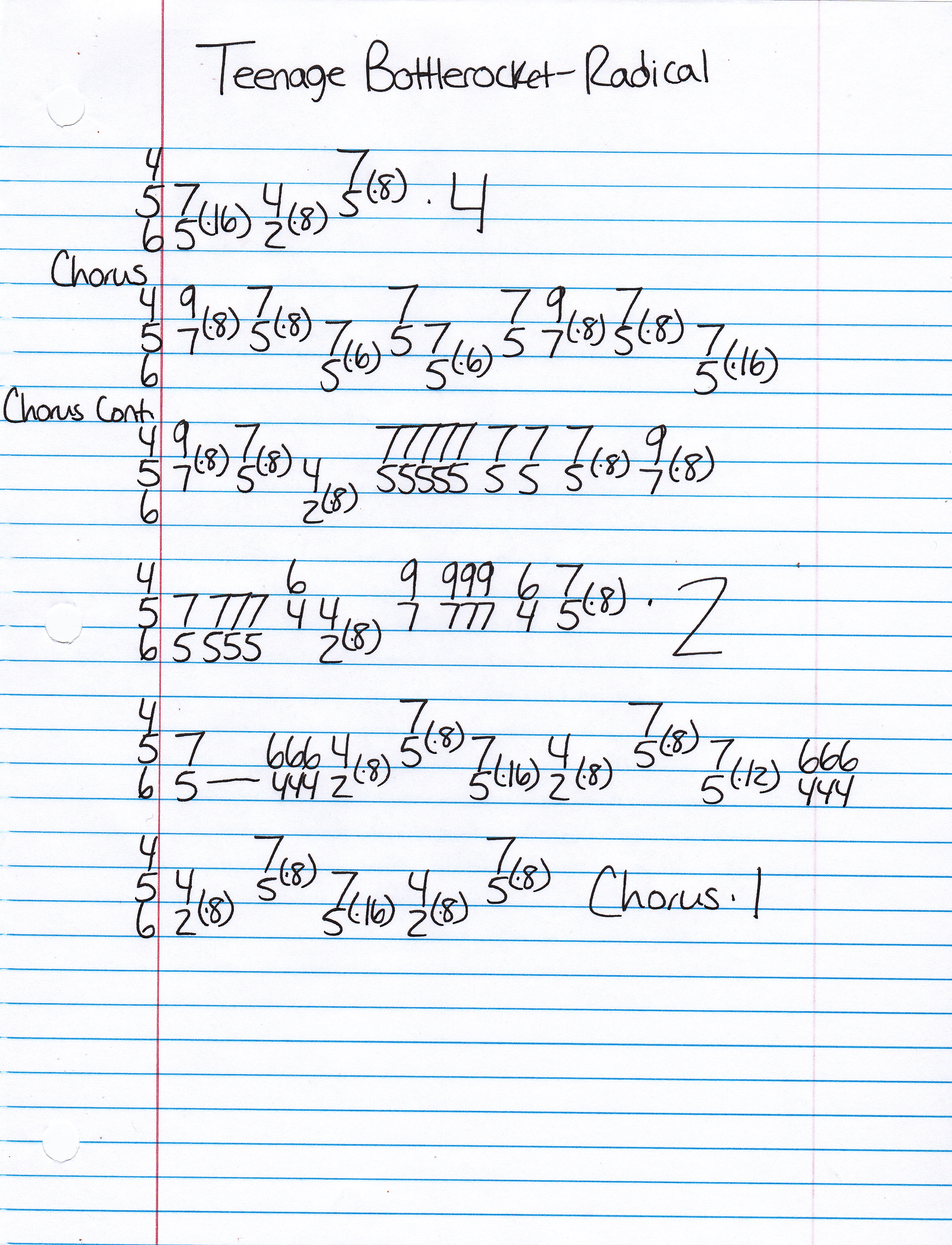 High quality guitar tab for Radical by Teenage Bottlerocket off of the album Freak Out!. ***Complete and accurate guitar tab!***